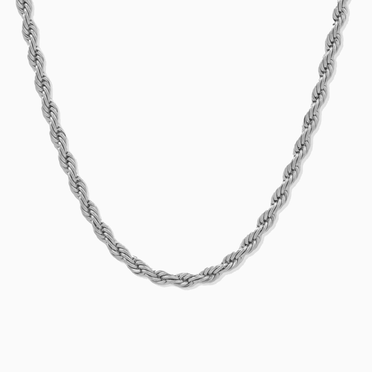 Cadena Rope 6 Mm Oro Blanco