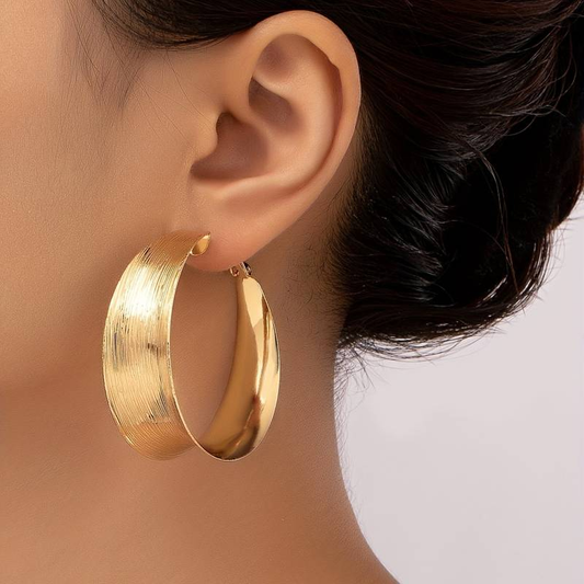 Pendientes de aro dorados vintage