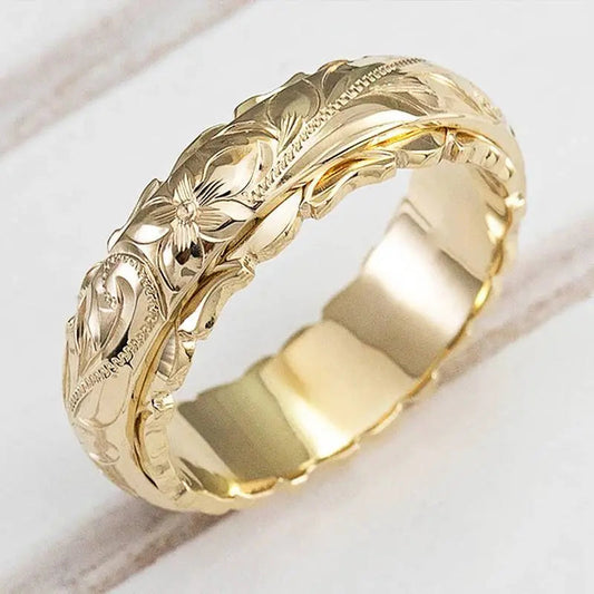 Anillo dorado «Flor Antigua»