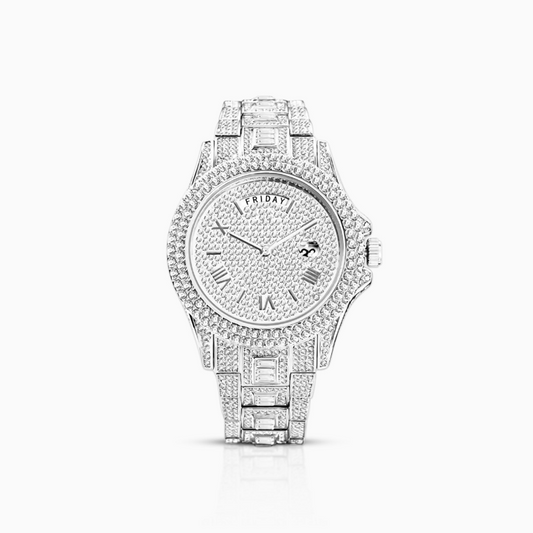 Reloj Iced Frozen Oro Blanco