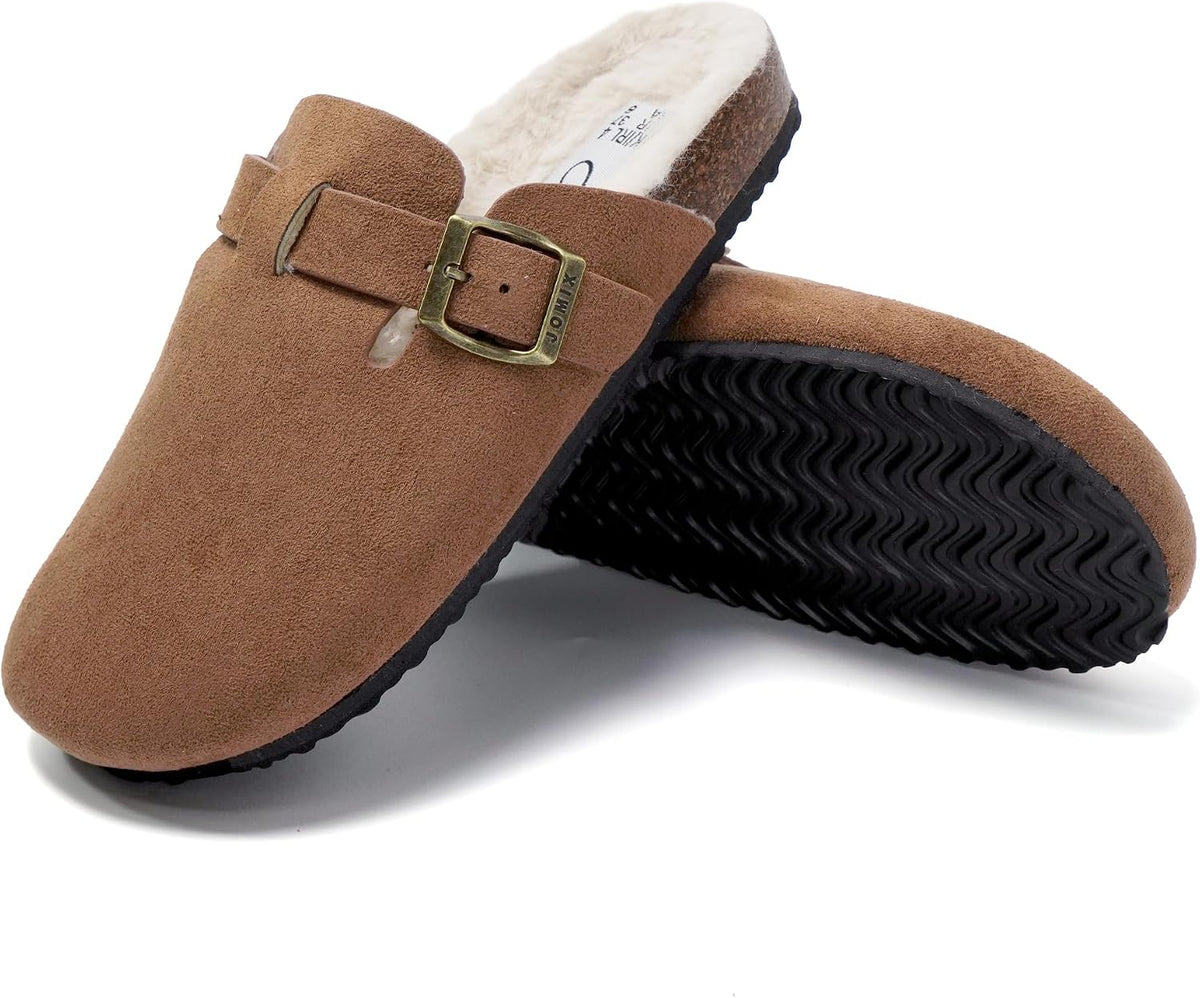 Zuecos de invierno con peluche y hebilla · Marrón · Foto 2