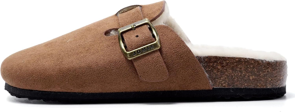 Zuecos de invierno con peluche y hebilla · Marrón · Foto 3