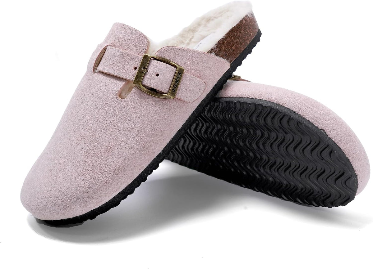 Zuecos de invierno con peluche y hebilla · Rosa · Foto 2