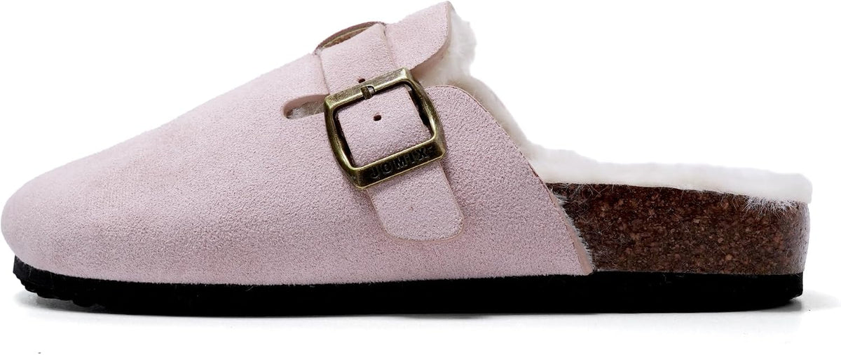 Zuecos de invierno con peluche y hebilla · Rosa · Foto 3