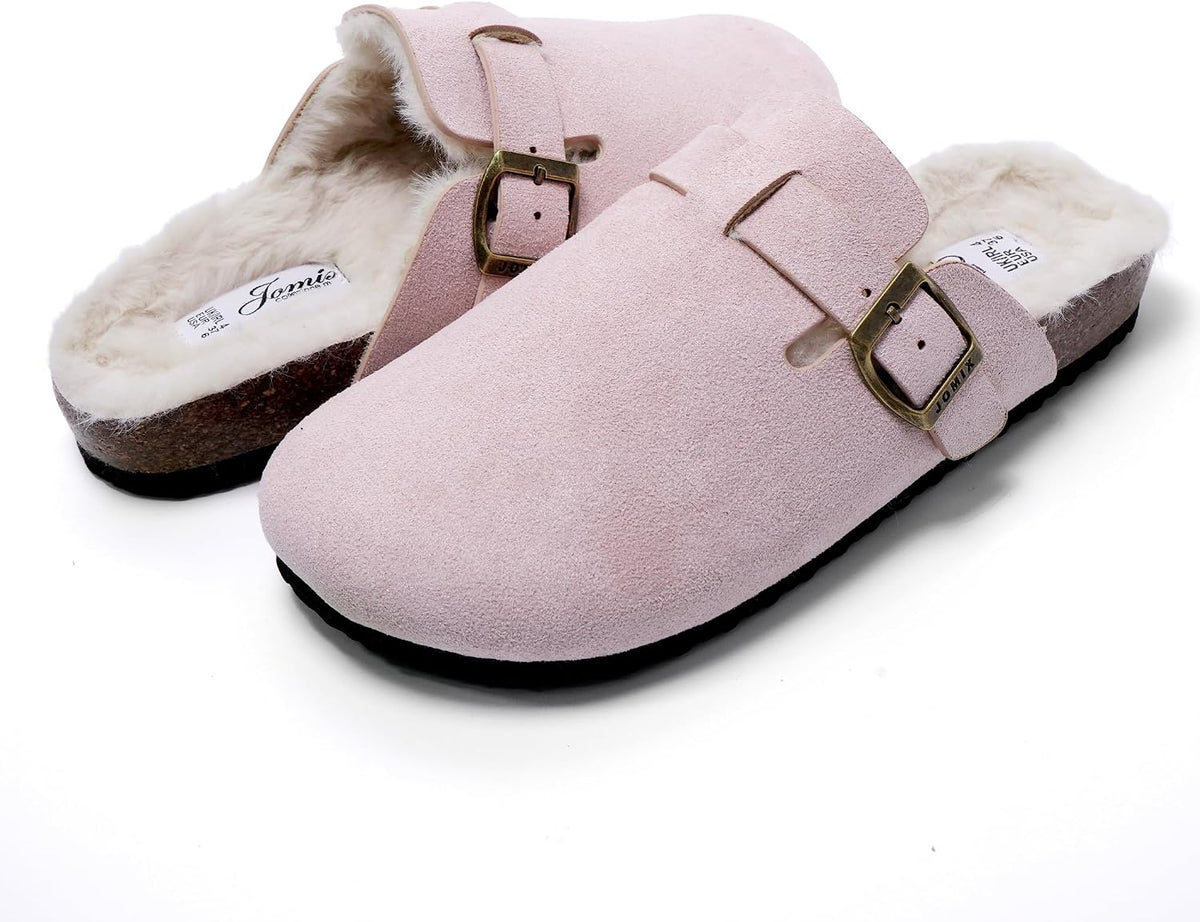 Zuecos de invierno con peluche y hebilla · Rosa · Foto 4