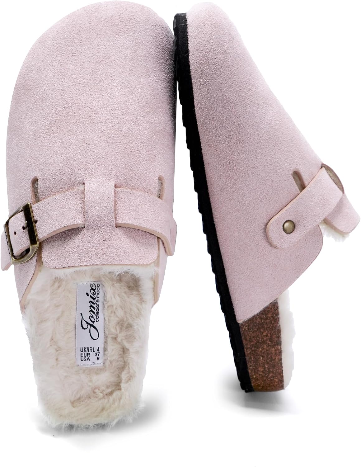 Zuecos de invierno con peluche y hebilla · Rosa · Foto 6