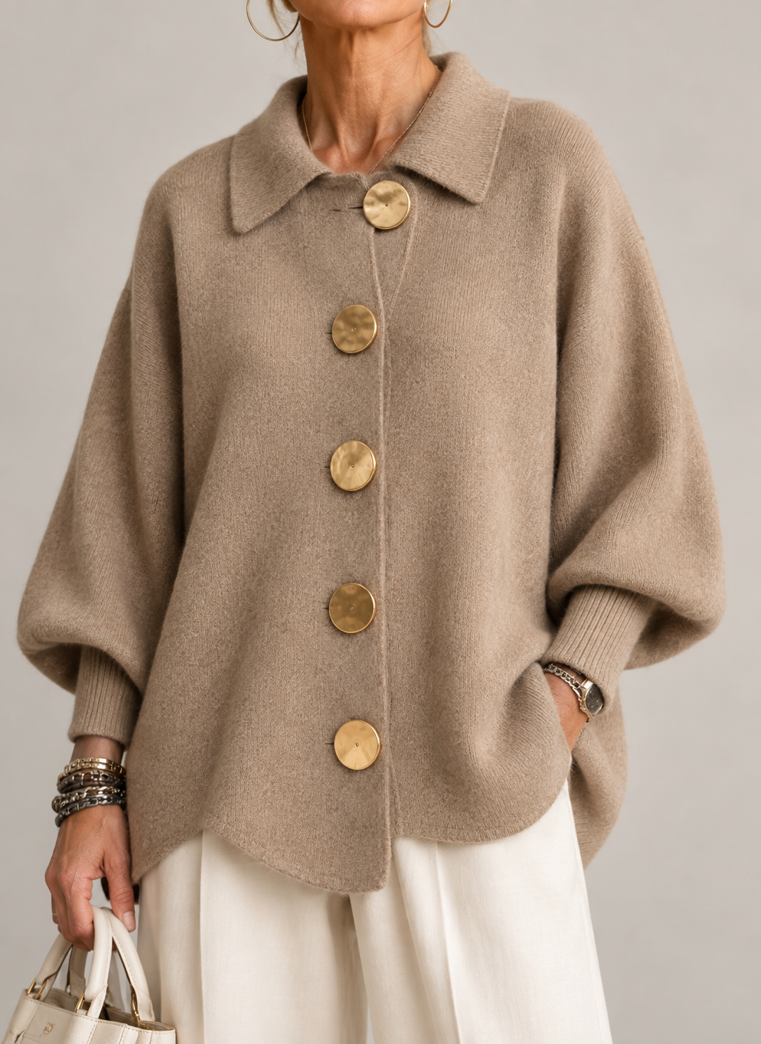 Ardelle | Cárdigan oversize con cuello · foto 10