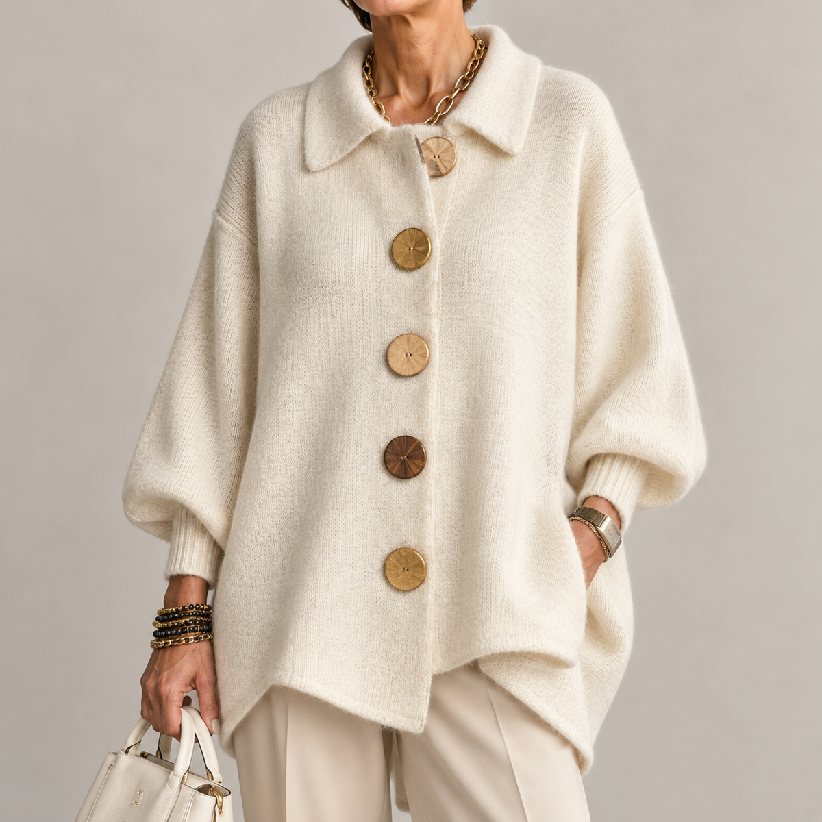 Ardelle | Cárdigan oversize con cuello · foto 13