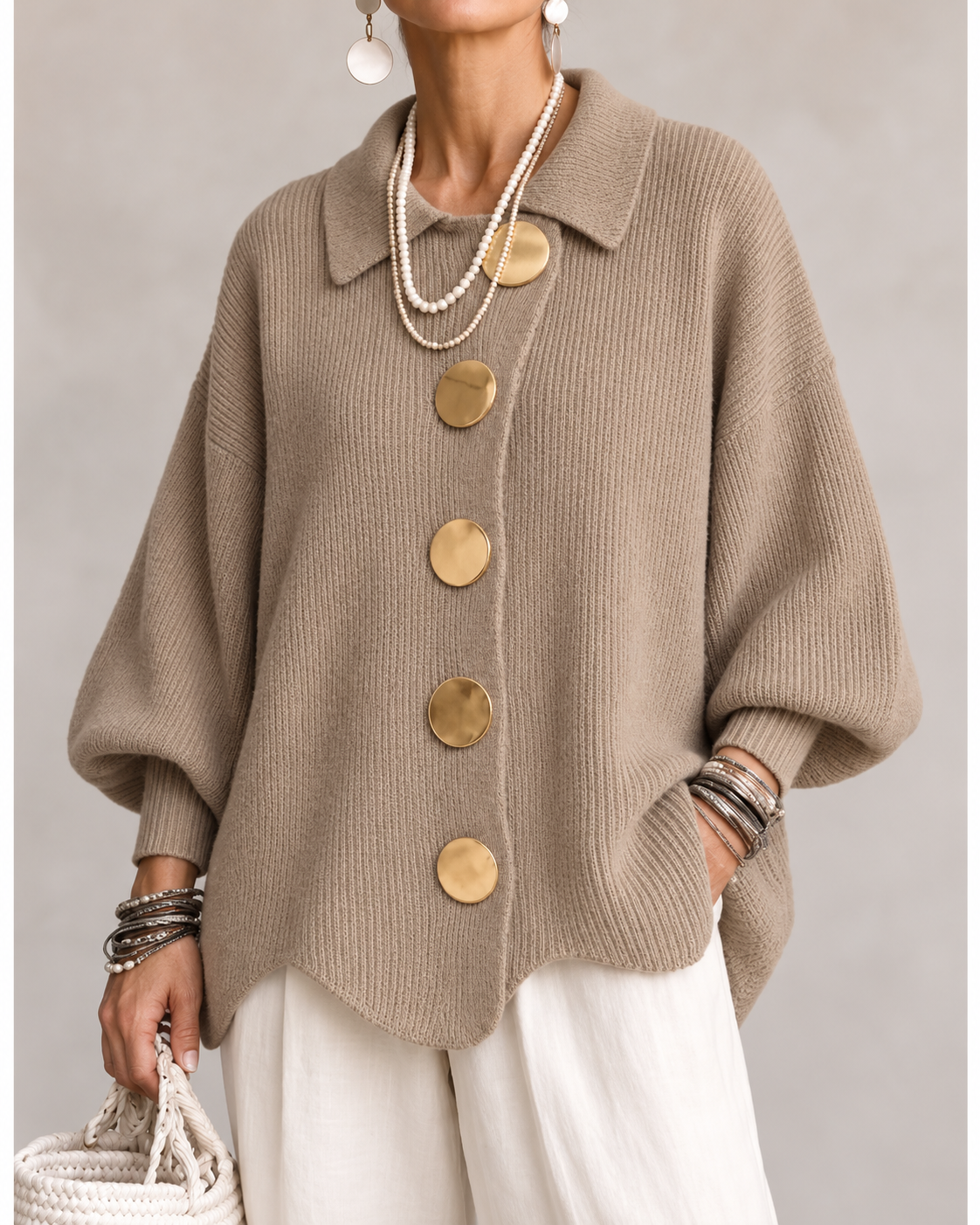 Ardelle | Cárdigan oversize con cuello · foto 15