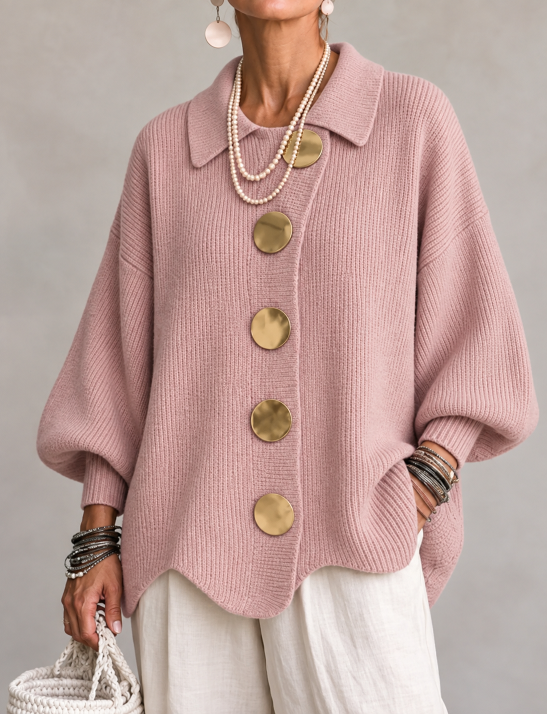 Ardelle | Cárdigan oversize con cuello · foto 16