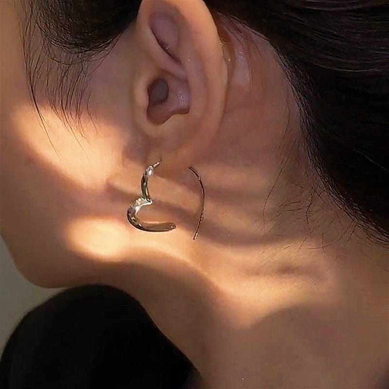 Pendientes de Plata con Diseño de Corazón