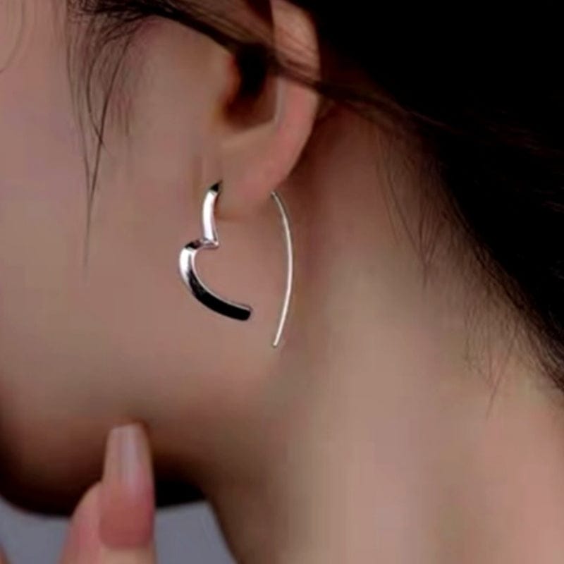 Pendientes de Plata con Diseño de Corazón