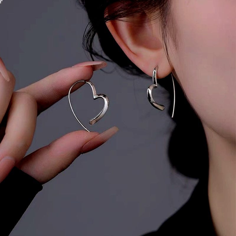 Pendientes de Plata con Diseño de Corazón