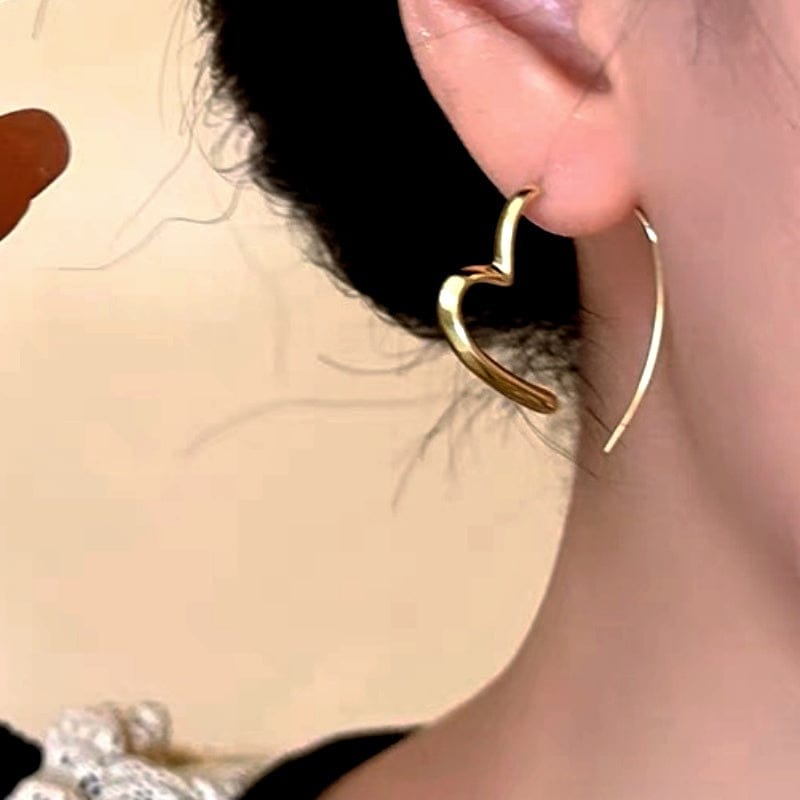 Pendientes de Plata con Diseño de Corazón