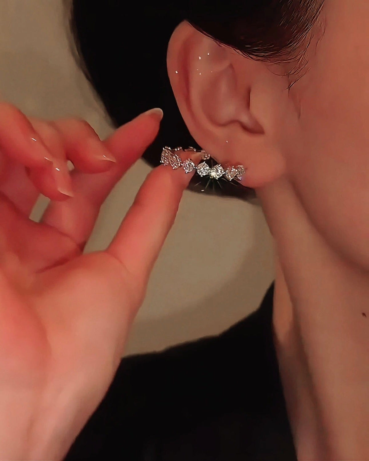 Pendientes Aro Brillantes para mujer
