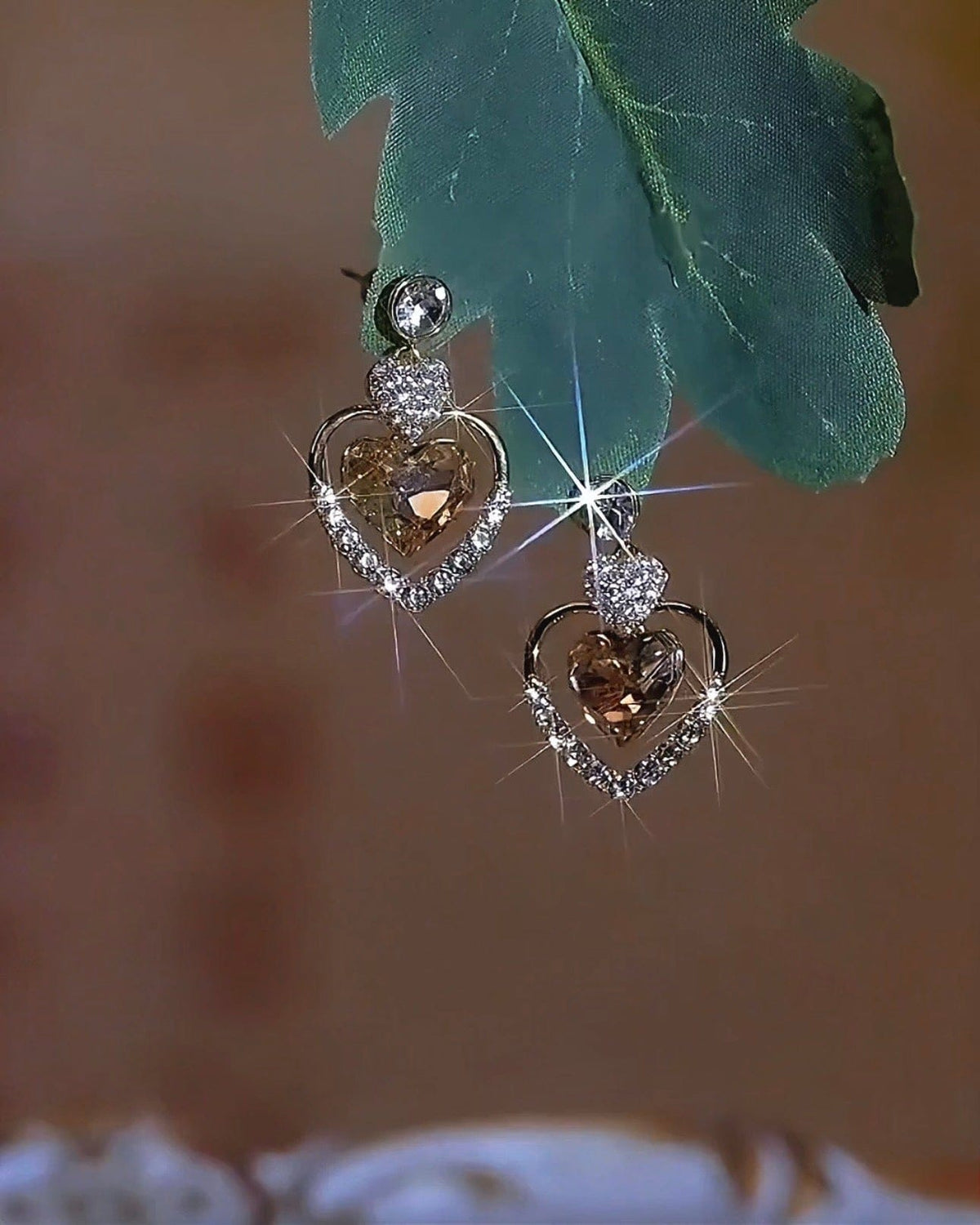 Pendientes Colgantes con Forma de Corazón