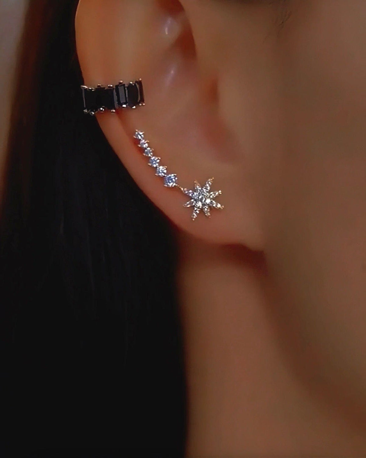 Pendientes con Estrella Fugaz Brillante