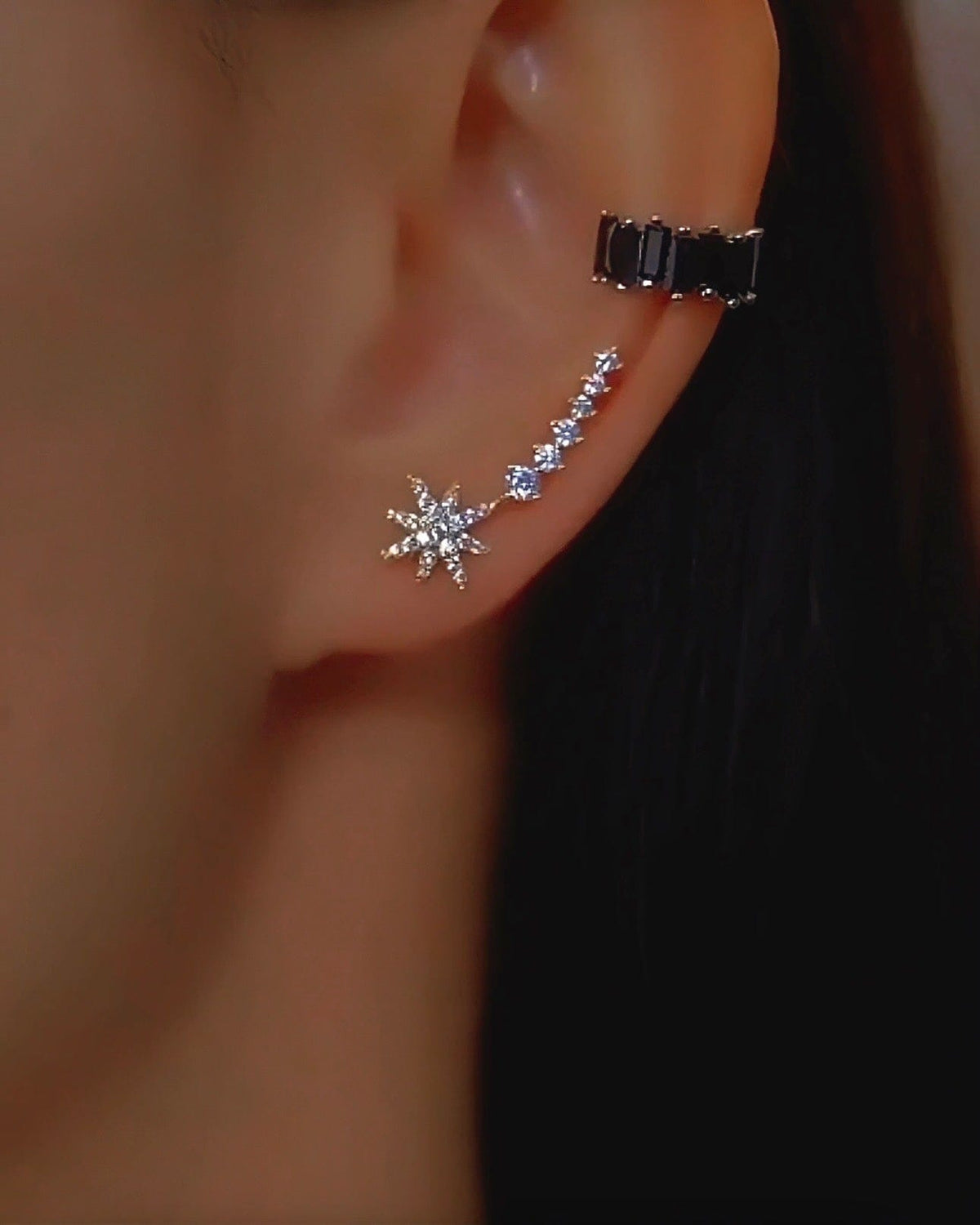 Pendientes con Estrella Fugaz Brillante