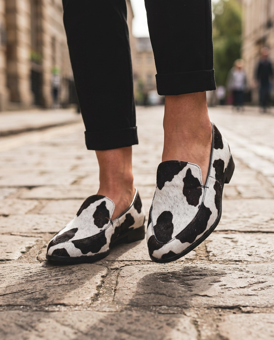 Mocasín Bruna — Estampado de vaca